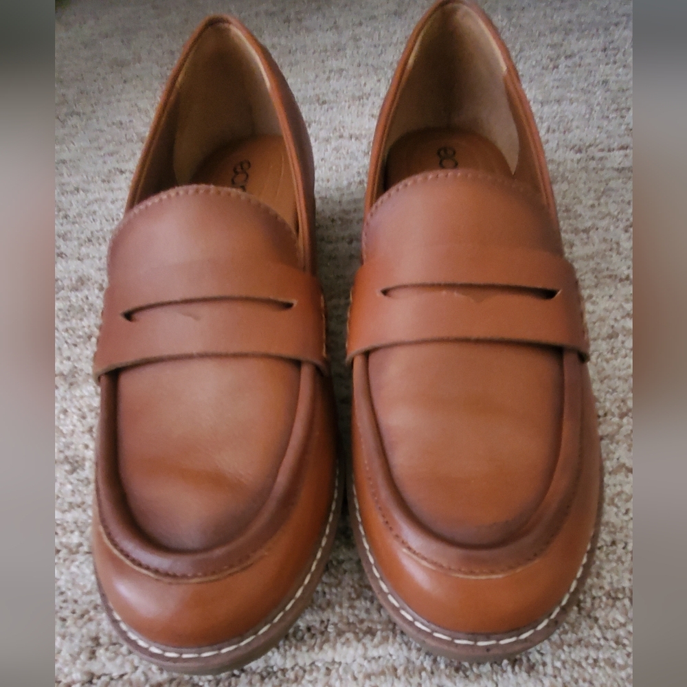 Earth Brand Brown Leather Loafers
